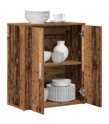 vidaXL Sideboard 2 pcs Old Wood 60 x 31 x 70 cm Engineered Wood