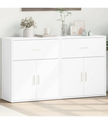 vidaXL Sideboards 2 pcs White 60x31x70 cm Engineered Wood — V0671983056