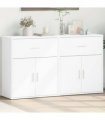vidaXL Sideboards 2 pcs White 60x31x70 cm Engineered Wood — V0671983056