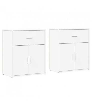 vidaXL Sideboards 2 pcs White 60x31x70 cm Engineered Wood — V0671983056