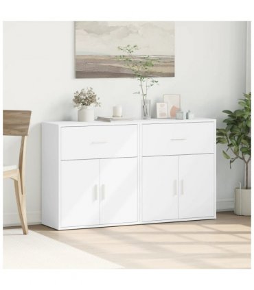 vidaXL Sideboards 2 pcs White 60x31x70 cm Engineered Wood — V0671983056