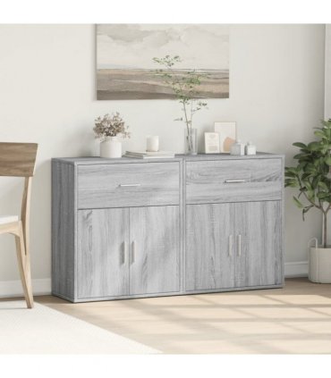 vidaXL Sideboards 2 pcs Grey Sonoma 60x31x70 cm Engineered Wood — V0671983058
