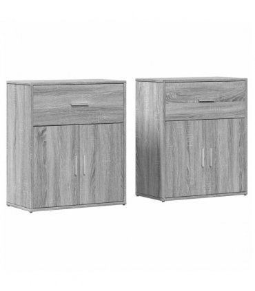 vidaXL Sideboards 2 pcs Grey Sonoma 60x31x70 cm Engineered Wood — V0671983058