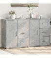 vidaXL Sideboards 2 pcs Concrete Grey 60x31x70 cm Engineered Wood — V0671983062