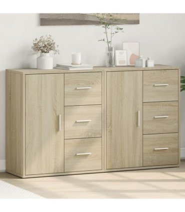 vidaXL Sideboards 2 pcs Sonoma Oak 60x31x70 cm Engineered Wood — V0671983064