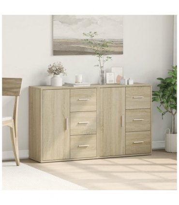 vidaXL Sideboards 2 pcs Sonoma Oak 60x31x70 cm Engineered Wood — V0671983064