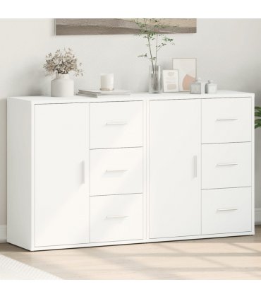 vidaXL Sideboards 2 pcs White 60x31x70 cm Engineered Wood — V0671983065