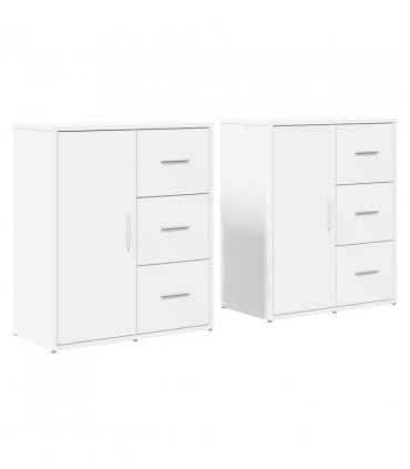 vidaXL Sideboards 2 pcs White 60x31x70 cm Engineered Wood — V0671983065