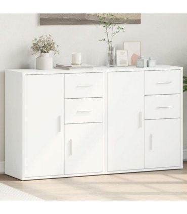 vidaXL Sideboards 2 pcs White 60x31x70 cm Engineered Wood — V0671983070
