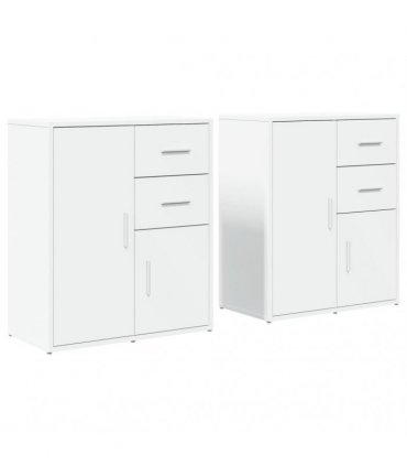 vidaXL Sideboards 2 pcs White 60x31x70 cm Engineered Wood — V0671983070