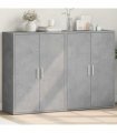 vidaXL Sideboards 2 pcs Concrete Grey 60x31x84 cm Engineered Wood