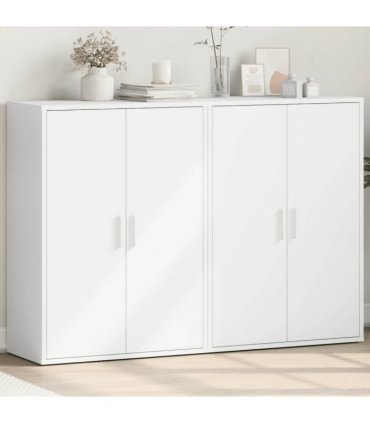 vidaXL Sideboards 2 pcs White 60x31x84 cm Engineered Wood