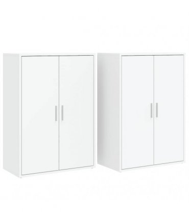 vidaXL Sideboards 2 pcs White 60x31x84 cm Engineered Wood