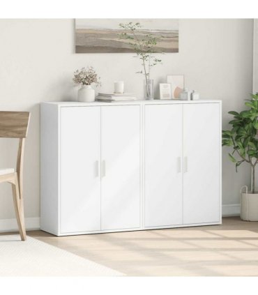 vidaXL Sideboards 2 pcs White 60x31x84 cm Engineered Wood