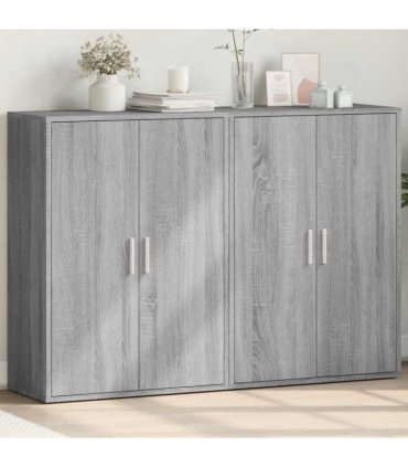 vidaXL Sideboards 2 pcs Grey Sonoma 60x31x84 cm Engineered Wood