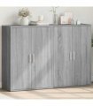 vidaXL Sideboards 2 pcs Grey Sonoma 60x31x84 cm Engineered Wood