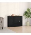 vidaXL Sideboard 2 pcs Black Oak 60 x 31 x 84 cm Engineered Wood