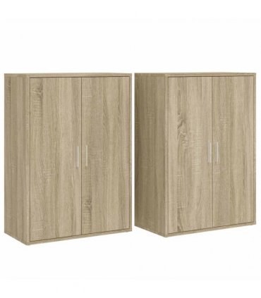 vidaXL Sideboards 2 pcs Sonoma Oak 60x31x84 cm Engineered Wood