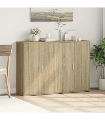 vidaXL Sideboards 2 pcs Sonoma Oak 60x31x84 cm Engineered Wood