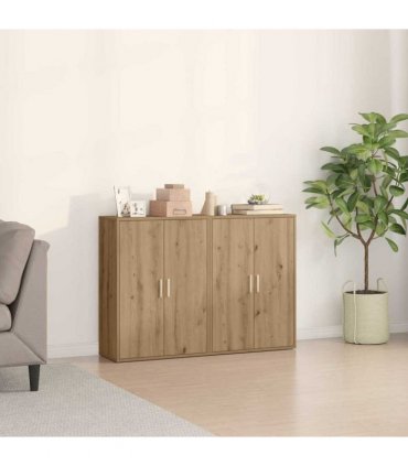 vidaXL Sideboard 2 pcs Artisan Oak 60 x 31 x 84 cm Engineered Wood