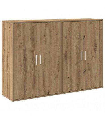 vidaXL Sideboard 2 pcs Artisan Oak 60 x 31 x 84 cm Engineered Wood