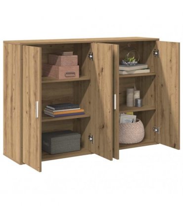 vidaXL Sideboard 2 pcs Artisan Oak 60 x 31 x 84 cm Engineered Wood