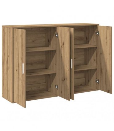 vidaXL Sideboard 2 pcs Artisan Oak 60 x 31 x 84 cm Engineered Wood