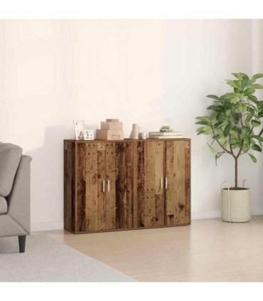 vidaXL Sideboard 2 pcs Old Wood 60 x 31 x 84 cm Engineered Wood