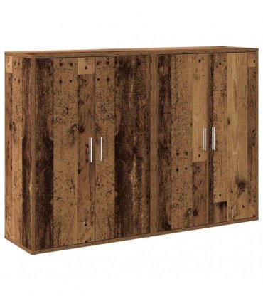 vidaXL Sideboard 2 pcs Old Wood 60 x 31 x 84 cm Engineered Wood