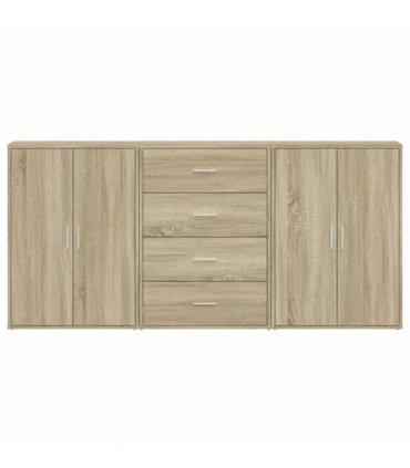 vidaXL Sideboards 3 pcs Sonoma Oak 60x31x84 cm Engineered Wood