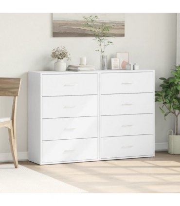 vidaXL Sideboards 2 pcs White 60x31x84 cm Engineered Wood — V0671983086