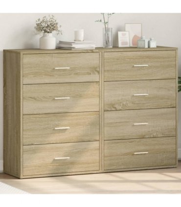 vidaXL Sideboards 2 pcs Sonoma Oak 60x31x84 cm Engineered Wood — V0671983087