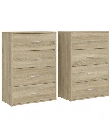 vidaXL Sideboards 2 pcs Sonoma Oak 60x31x84 cm Engineered Wood — V0671983087