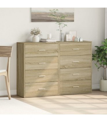 vidaXL Sideboards 2 pcs Sonoma Oak 60x31x84 cm Engineered Wood — V0671983087