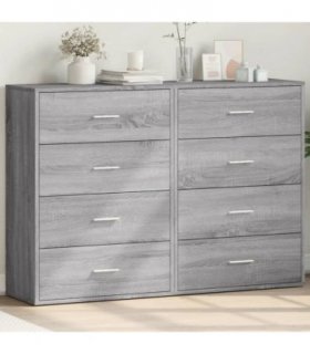 vidaXL Sideboards 2 pcs Grey Sonoma 60x31x84 cm Engineered Wood — V0671983088