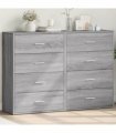 vidaXL Sideboards 2 pcs Grey Sonoma 60x31x84 cm Engineered Wood — V0671983088