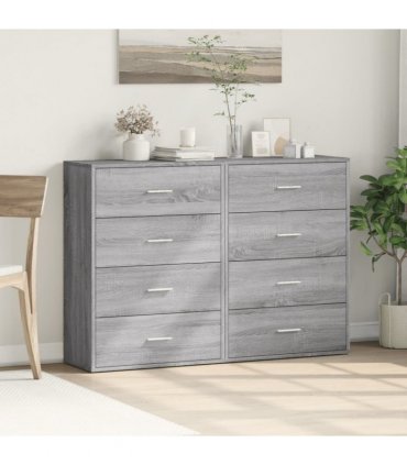 vidaXL Sideboards 2 pcs Grey Sonoma 60x31x84 cm Engineered Wood — V0671983088