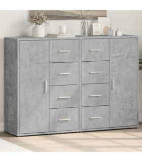 vidaXL Sideboards 2 pcs Concrete Grey 60x31x84 cm Engineered Wood — V0671983095