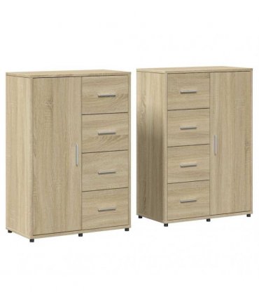 vidaXL Sideboards 2 pcs Sonoma Oak 60x31x84 cm Engineered Wood — V0671983097