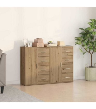 vidaXL Sideboard 2 pcs Artisan Oak 60 x 31 x 84 cm Engineered Wood — V0671983098