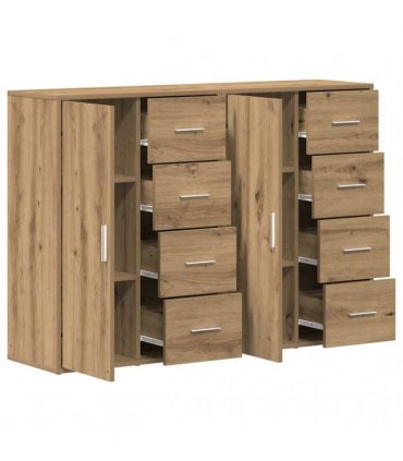 vidaXL Sideboard 2 pcs Artisan Oak 60 x 31 x 84 cm Engineered Wood — V0671983098