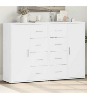 vidaXL Sideboards 2 pcs White 60x31x84 cm Engineered Wood — V0671983099