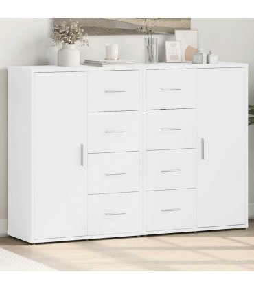 vidaXL Sideboards 2 pcs White 60x31x84 cm Engineered Wood — V0671983099