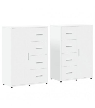 vidaXL Sideboards 2 pcs White 60x31x84 cm Engineered Wood — V0671983099