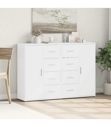vidaXL Sideboards 2 pcs White 60x31x84 cm Engineered Wood — V0671983099