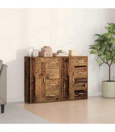 vidaXL Sideboard 2 pcs Old Wood 60 x 31 x 84 cm Engineered Wood — V0671983100