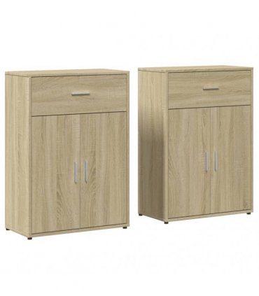 vidaXL Sideboards 2 pcs Sonoma Oak 60x30x84 cm Engineered Wood