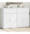 vidaXL Sideboards 2 pcs White 60x30x84 cm Engineered Wood
