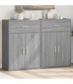 vidaXL Sideboards 2 pcs Grey Sonoma 60x30x84 cm Engineered Wood