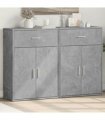 vidaXL Sideboards 2 pcs Concrete Grey 60x30x84 cm Engineered Wood